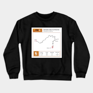 Madeira Island PR5 VEREDA DAS FUNDURAS trail map Crewneck Sweatshirt